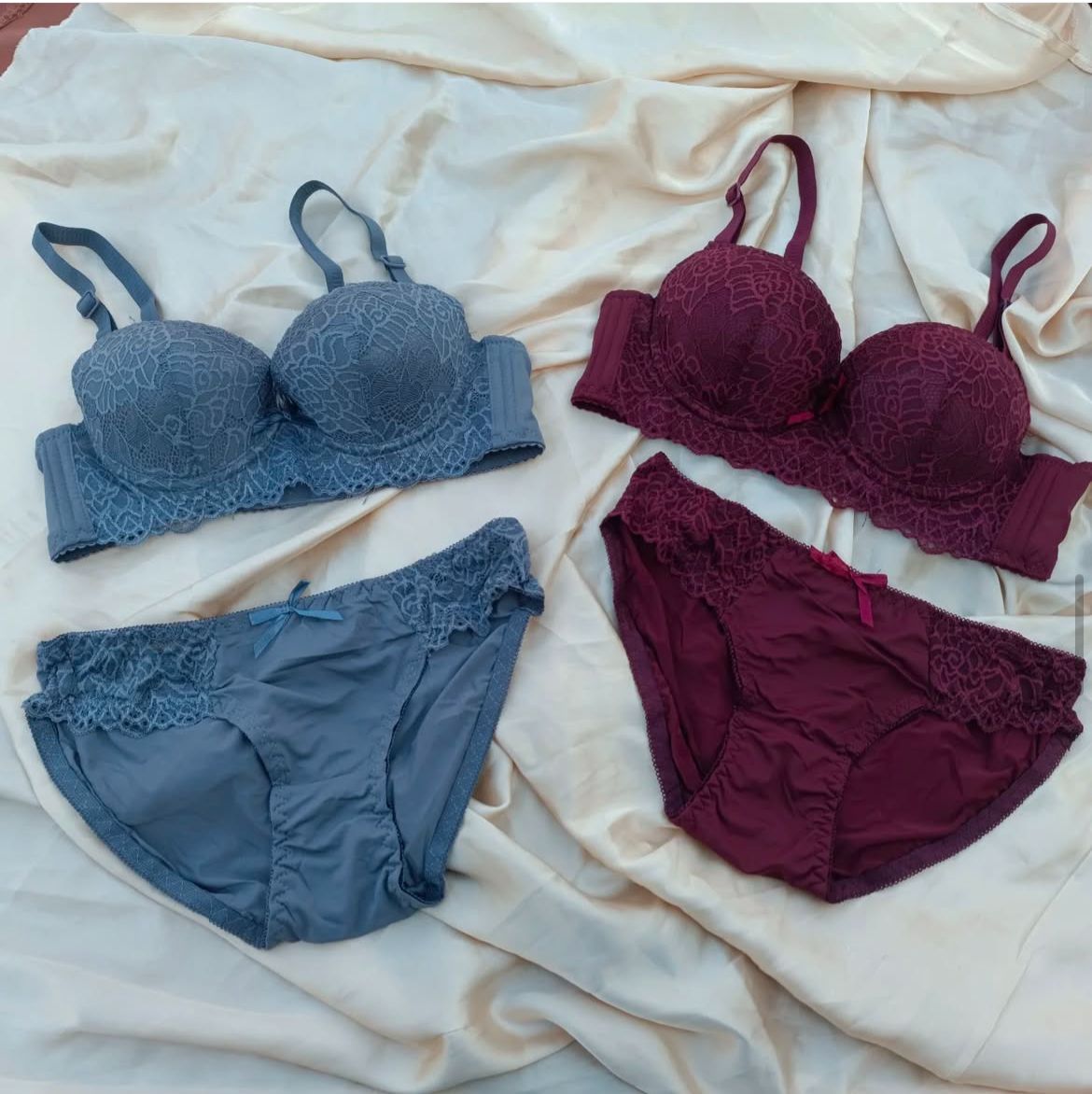Pushup lace bridal paded bra
