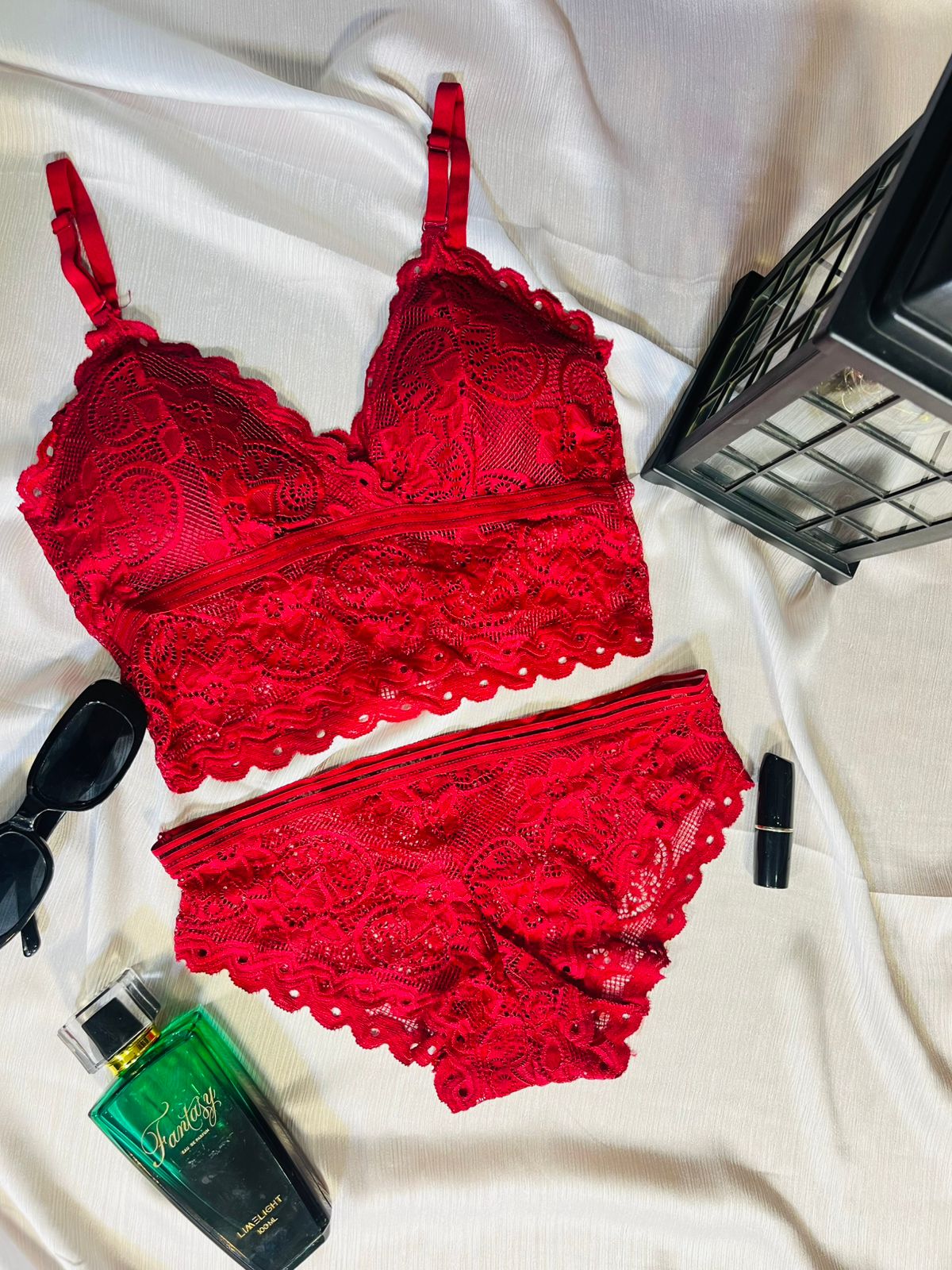 Net Light Pad Bra Set