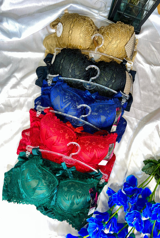 Lace single padded set in elegant colors